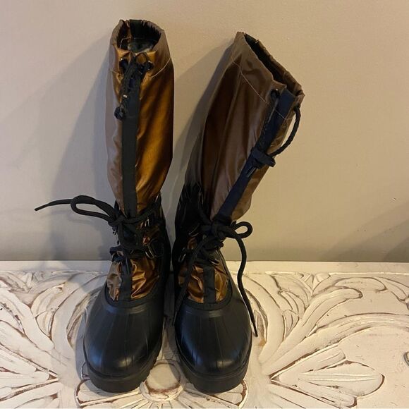 Vintage Sorel bronze colored winter boots size 7 - Picture 1 of 10